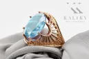 Vintage Ring Unikátny Aquamarine Original Vintage 14K Produkt s Pink Gold Vrc003R